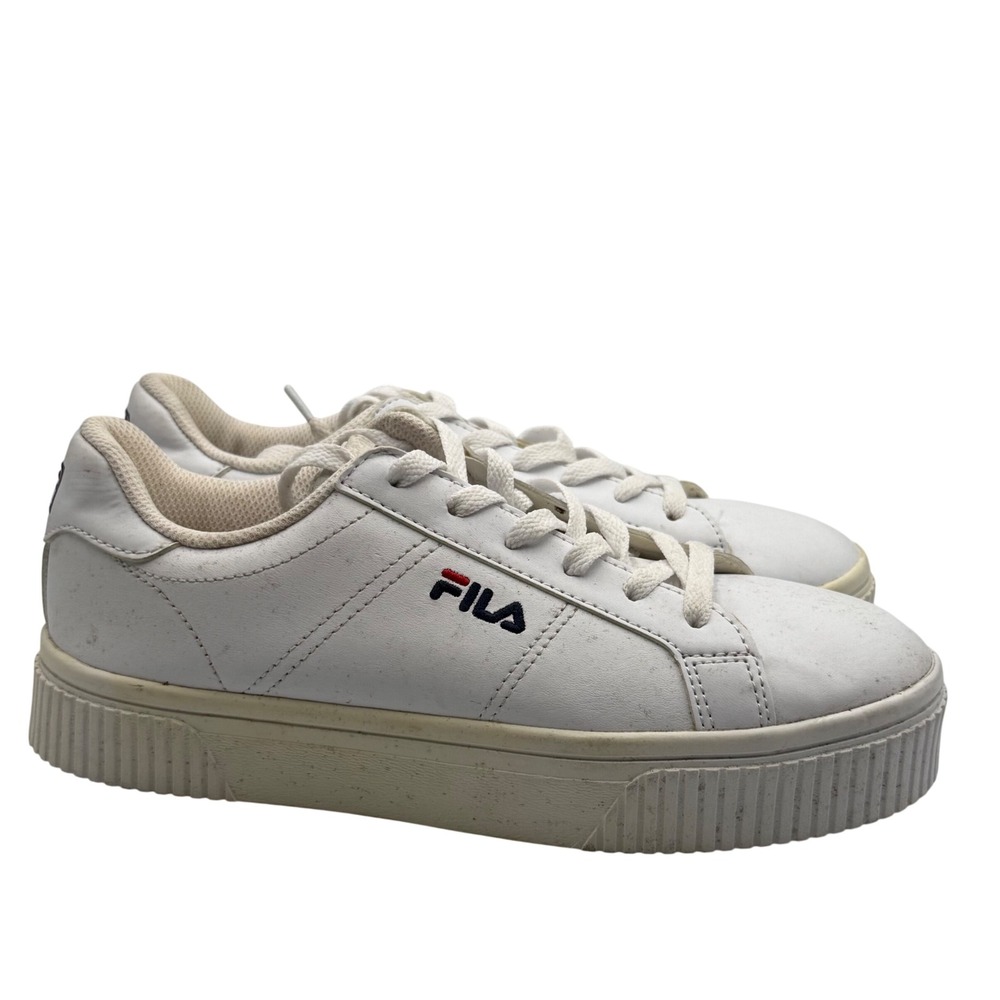 Fila Womens White Platform Sneakers Shoes Lace‎ Up Casual Comfort 8 Chunky Retro